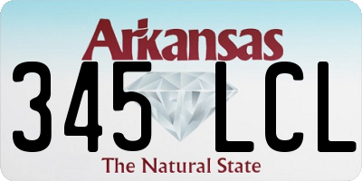 AR license plate 345LCL
