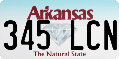 AR license plate 345LCN