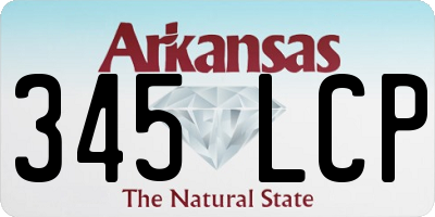 AR license plate 345LCP