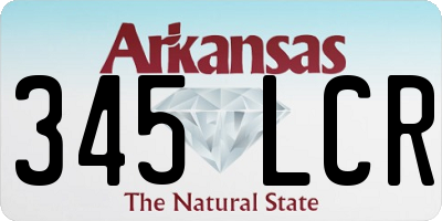 AR license plate 345LCR