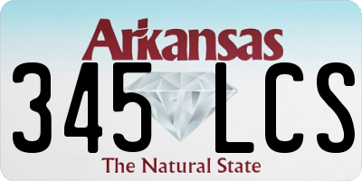 AR license plate 345LCS