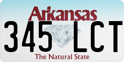AR license plate 345LCT