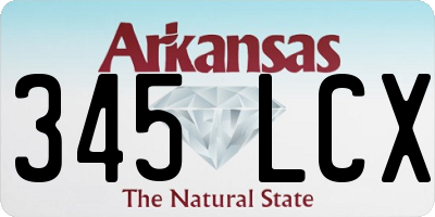 AR license plate 345LCX