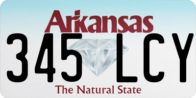 AR license plate 345LCY