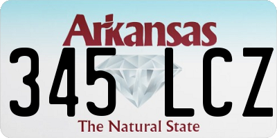 AR license plate 345LCZ