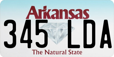 AR license plate 345LDA