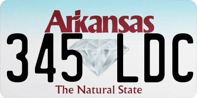 AR license plate 345LDC