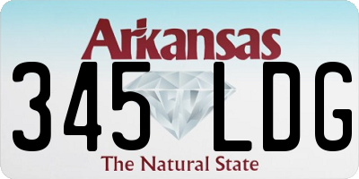AR license plate 345LDG