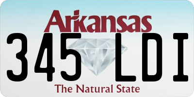 AR license plate 345LDI