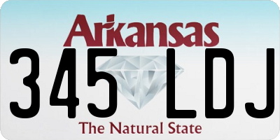 AR license plate 345LDJ