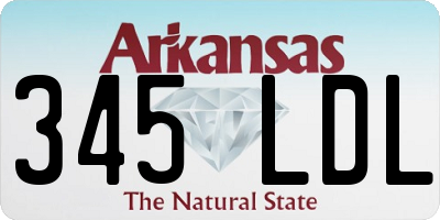 AR license plate 345LDL