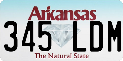 AR license plate 345LDM