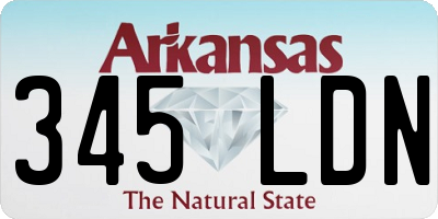 AR license plate 345LDN