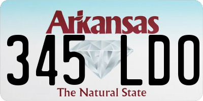 AR license plate 345LDO