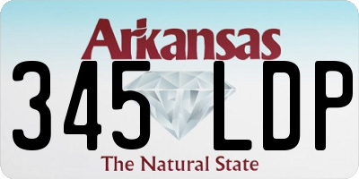 AR license plate 345LDP