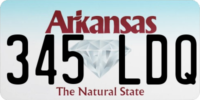 AR license plate 345LDQ