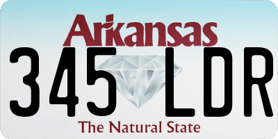 AR license plate 345LDR