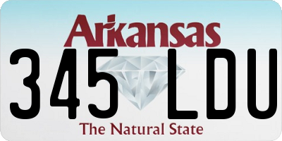 AR license plate 345LDU