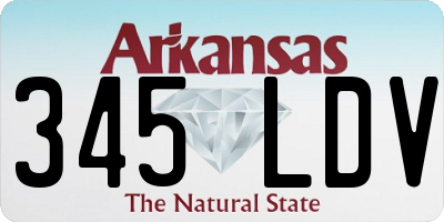 AR license plate 345LDV