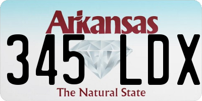 AR license plate 345LDX