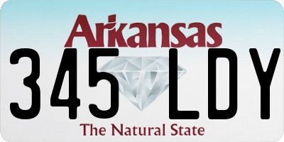 AR license plate 345LDY