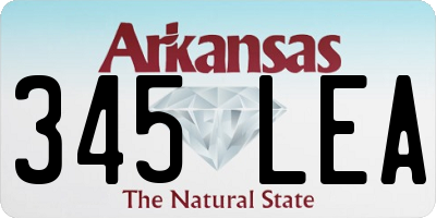 AR license plate 345LEA