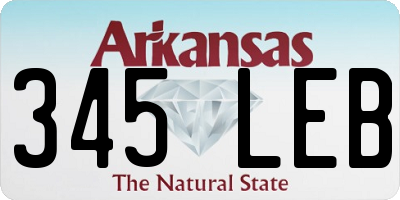 AR license plate 345LEB