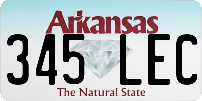 AR license plate 345LEC