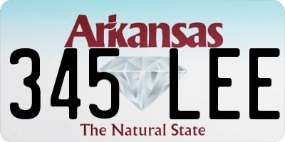 AR license plate 345LEE