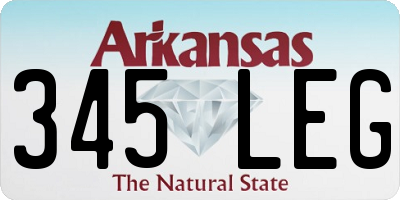 AR license plate 345LEG