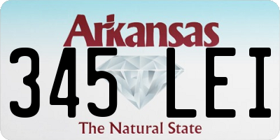 AR license plate 345LEI
