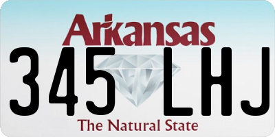 AR license plate 345LHJ