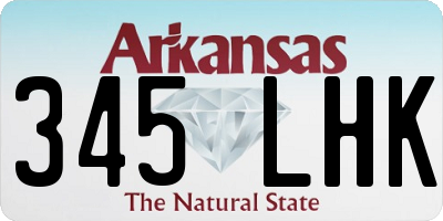 AR license plate 345LHK