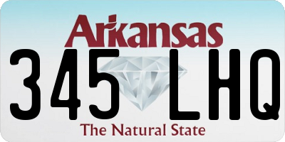 AR license plate 345LHQ