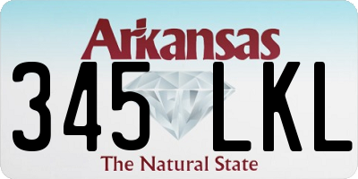 AR license plate 345LKL