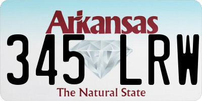 AR license plate 345LRW
