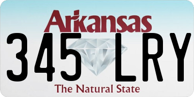 AR license plate 345LRY