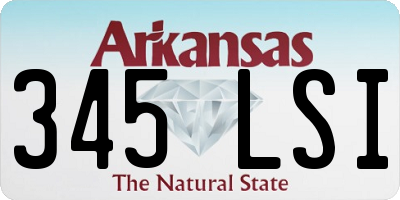 AR license plate 345LSI