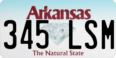 AR license plate 345LSM
