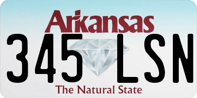 AR license plate 345LSN