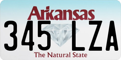 AR license plate 345LZA
