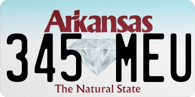 AR license plate 345MEU