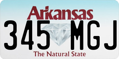 AR license plate 345MGJ