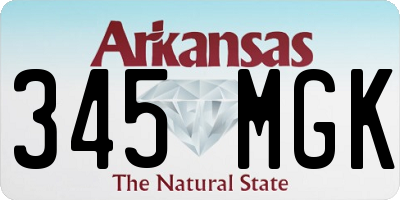 AR license plate 345MGK