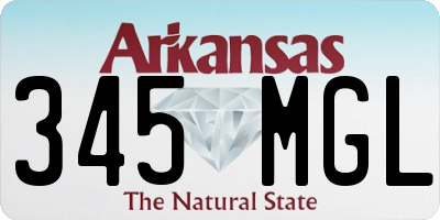 AR license plate 345MGL
