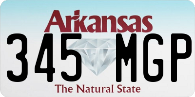 AR license plate 345MGP