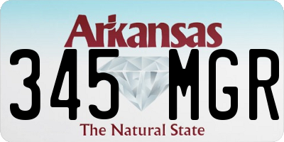 AR license plate 345MGR