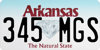 AR license plate 345MGS