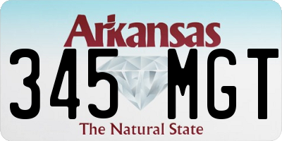 AR license plate 345MGT