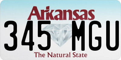 AR license plate 345MGU